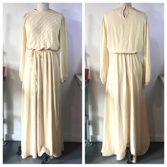 Vintage Butter Yellow Gown - Picture 1 of 4